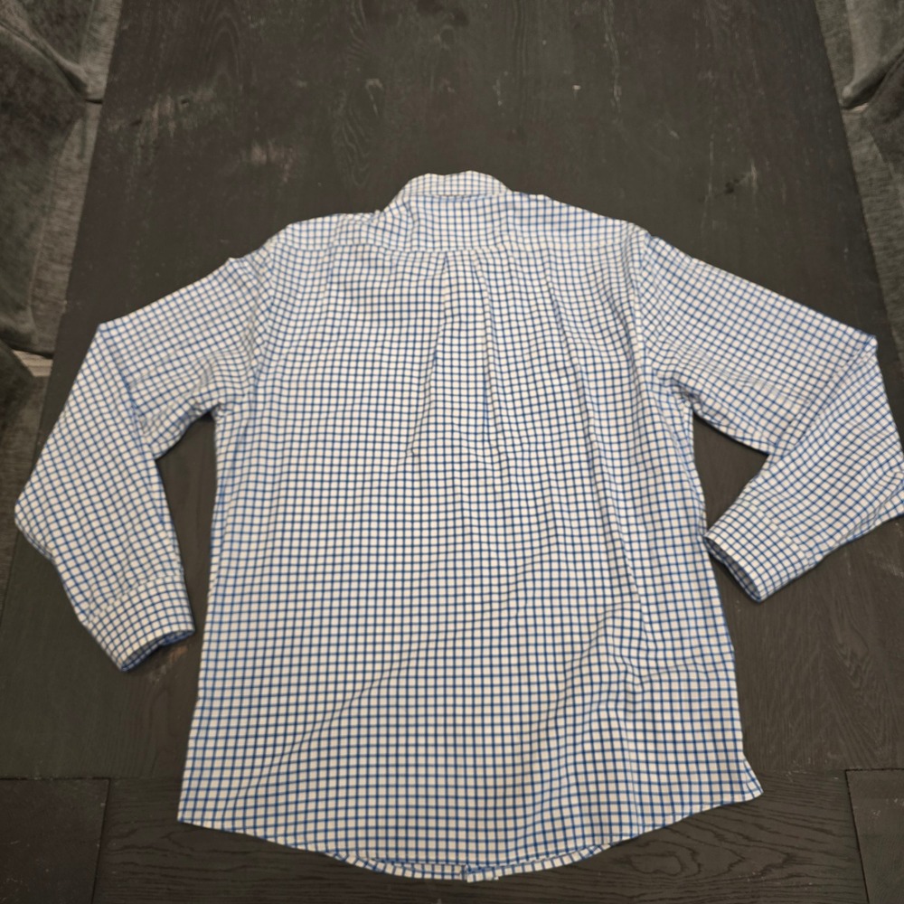 Johnnie-O Mens Blue White Gingham Check Long Sleeve Button Down Shirt Large L‎ - Picture 6 of 6